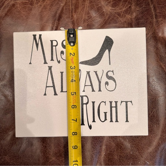 Mr. Right and Mrs. Always Right Wooden Canvas Decor Signs - Picture 5 of 5